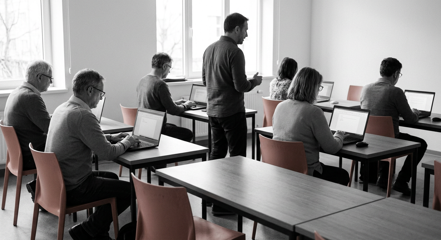 Collaborateurs en formation, chacun à son poste et à son rythme